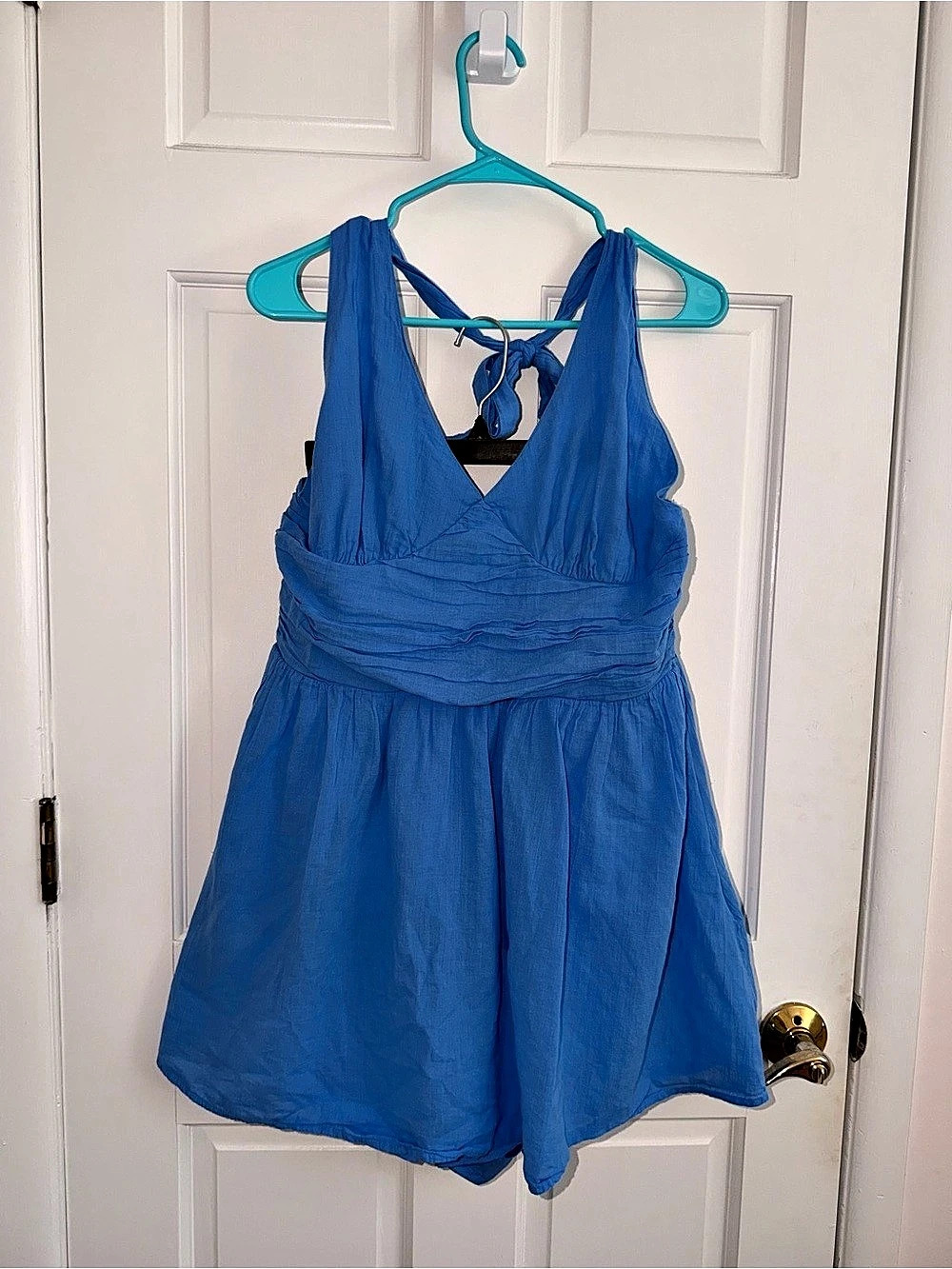 American Eagle Blue Mini Romper Size XL Like New